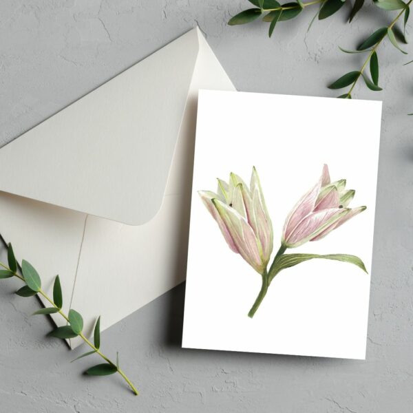PRTCARD 155 LB WC Lily Bud