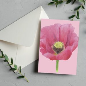 PRTCARD 168 WC Pink Poppy