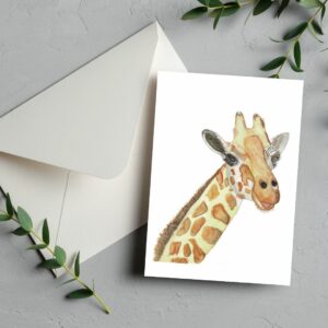 PRTCARD 176 WC Gery Giraffe