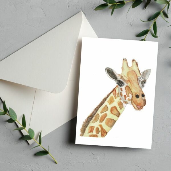 PRTCARD 176 WC Gery Giraffe