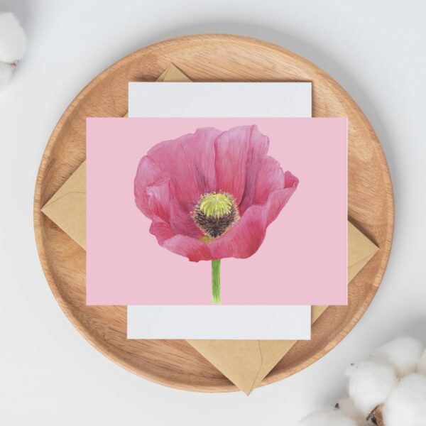 PRTCARD 168 WC Pink Poppy