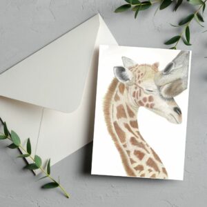 PRTCARD 193 CP Giraffe Duo