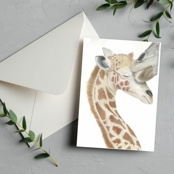 PRTCARD 193 CP Giraffe Duo
